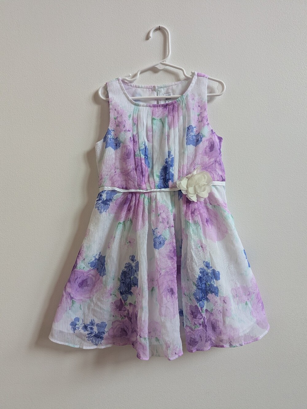 Janie and Jack Dress 5 Girl Purple Floral Easter Spring